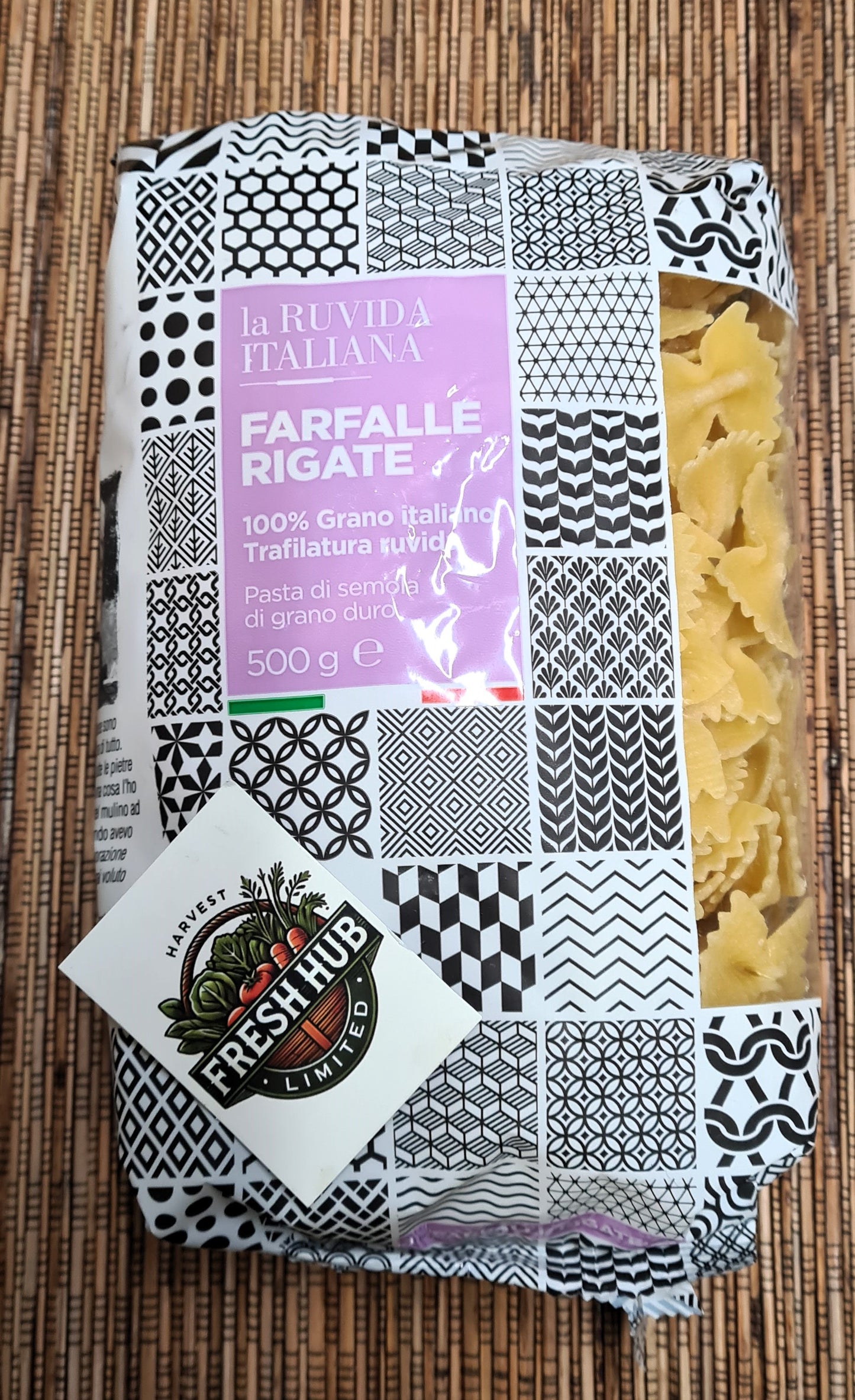 La Ruvida Farfalle Rigate Pasta 500g