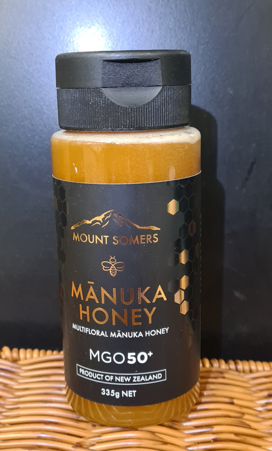 Mount Somers Multifloral Mānuka Honey Squeeze Bottle 335g (MGO 50+)