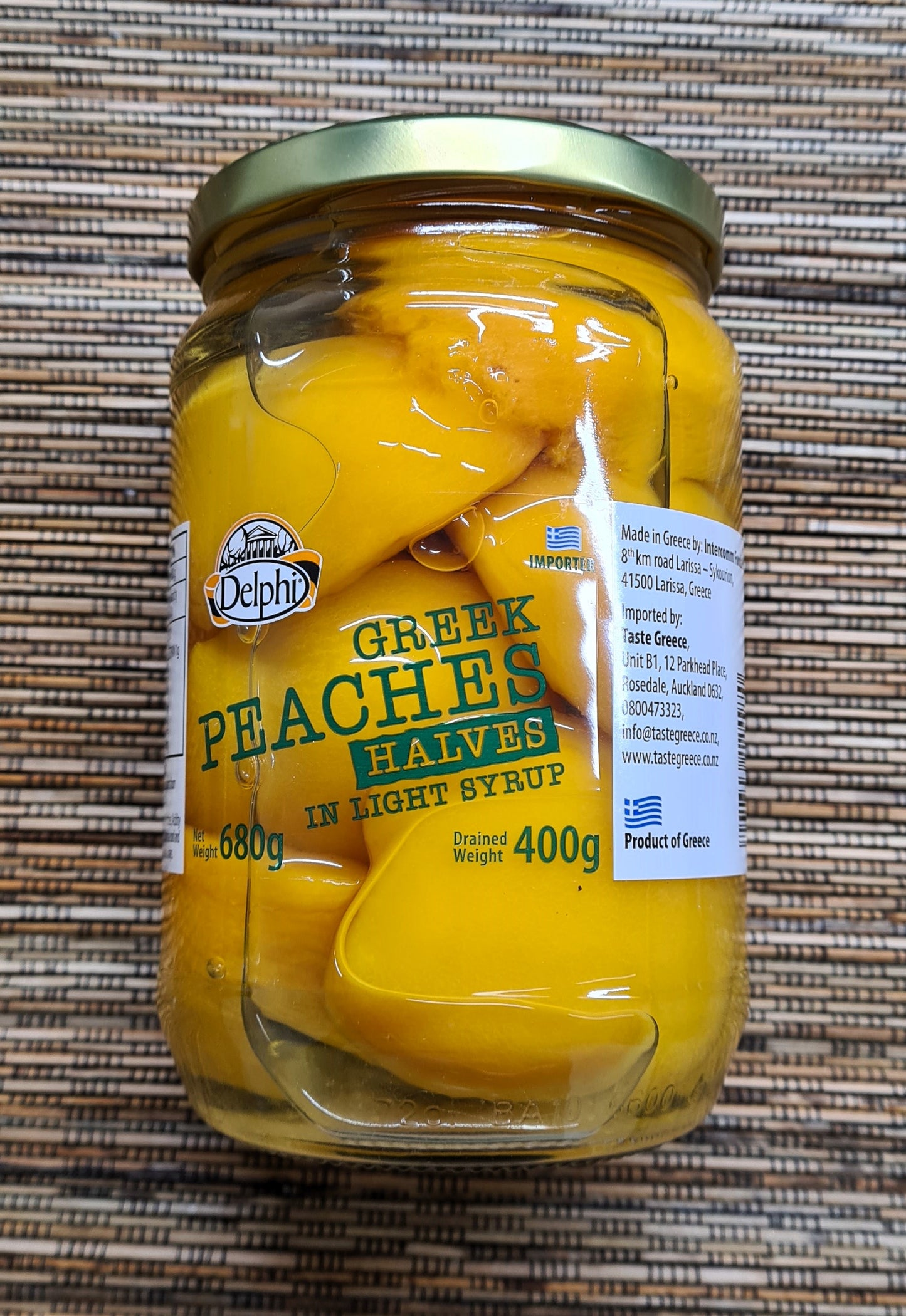 Delphi Peach Halves in Syrup Greek