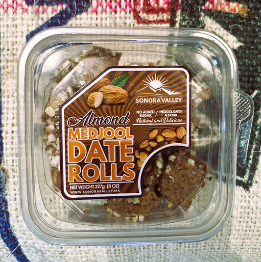 Almond medjool date rolls